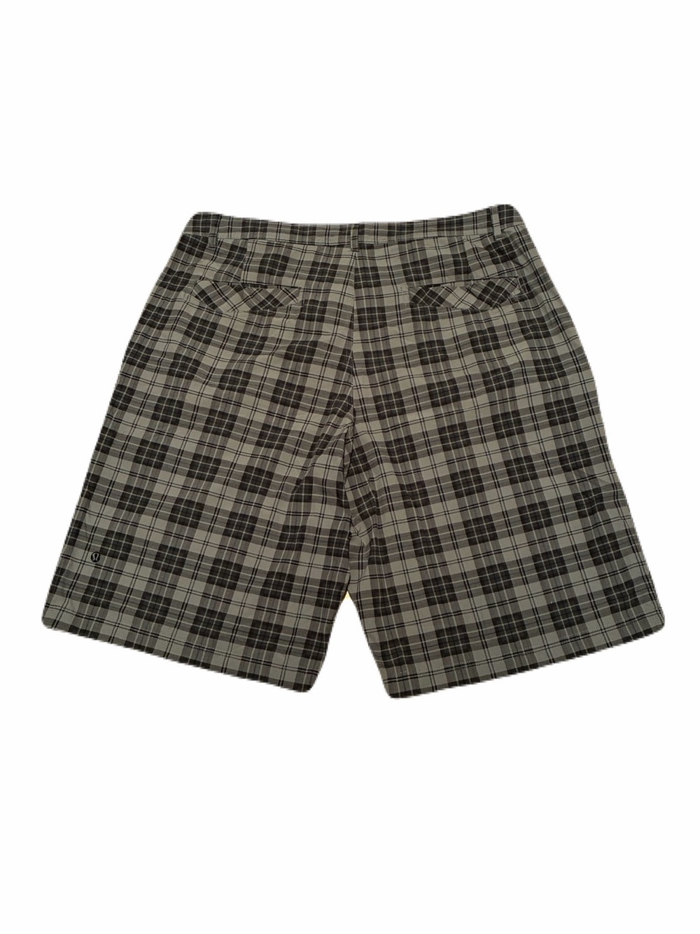 Lululemon Kahuna Stretch 11” Golf Shorts in Black & Grey Plaid, Men’s size 36